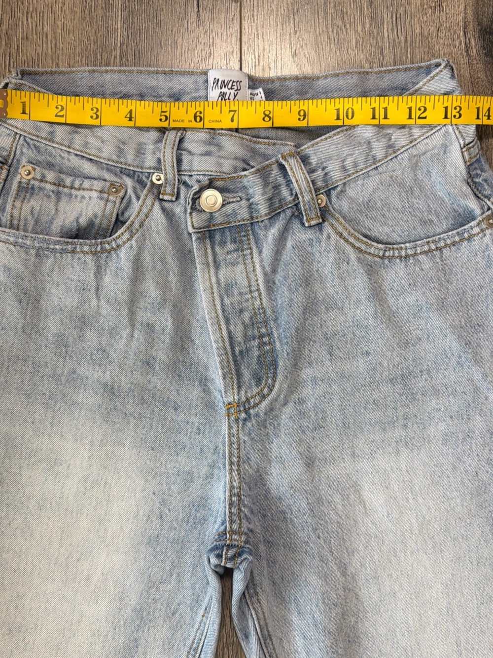 Princess Polly Pale Blue High-Rise Mom Jeans - Picture 3 of 10
